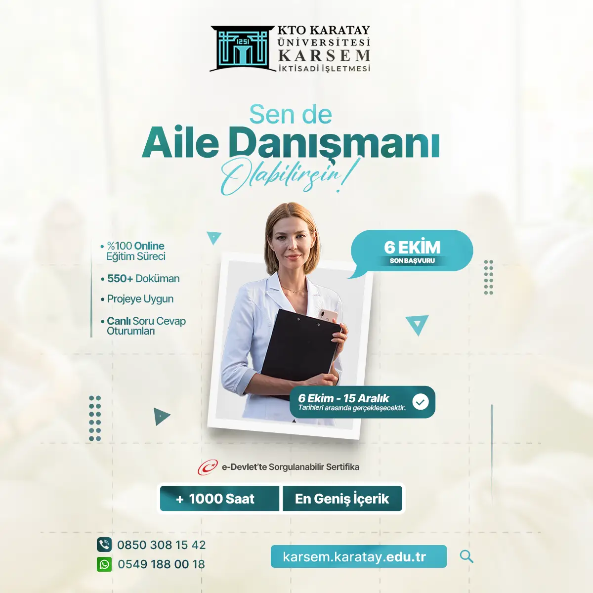 Aile Danışmanlığı Eğitimi Sertifika Programı