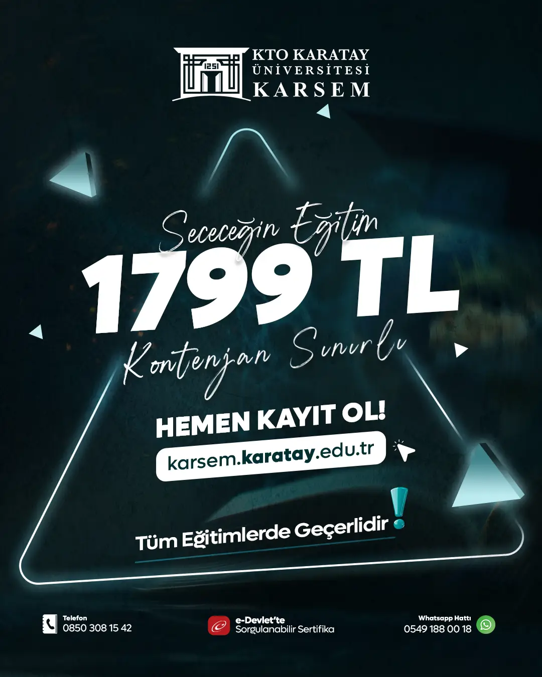 Seçeceğin Eğitim Sadece 1799 TL