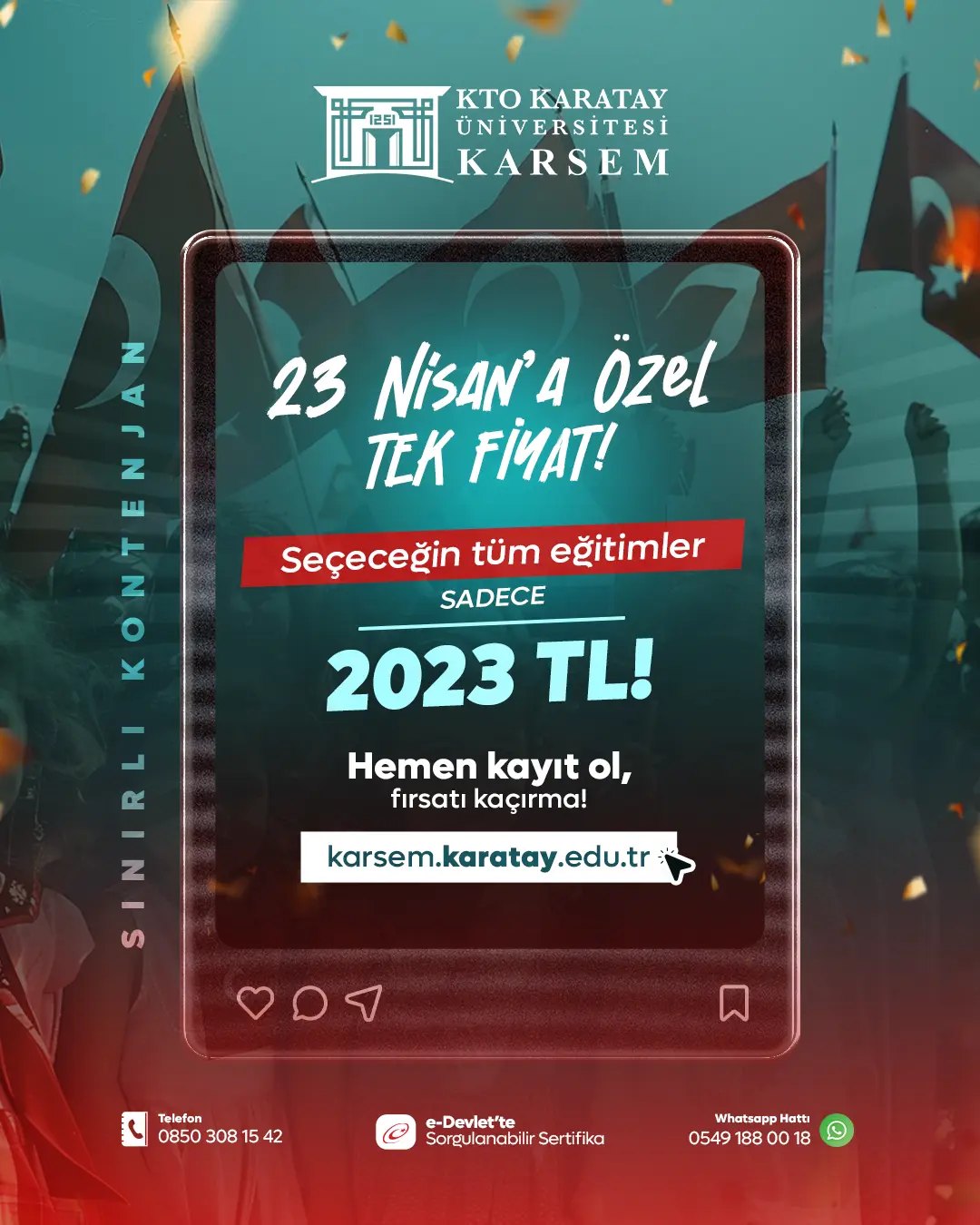 23 Nisan Özel: Seçtiğin Eğitim 2023 TL