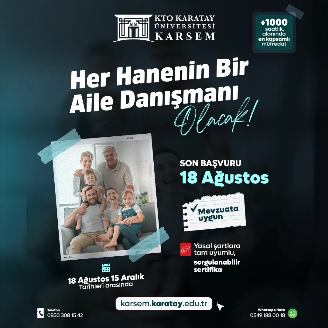 Aile Danışmanlığı Eğitimi Sertifika Programı