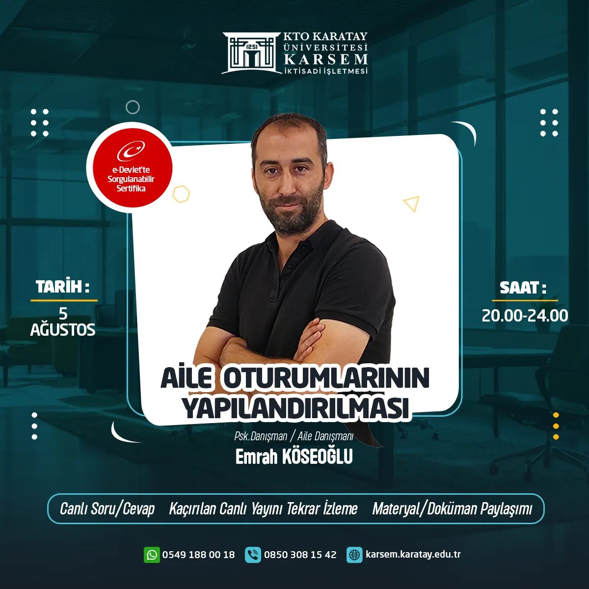 Aile Oturumlarının Yapılandırılması (Canlı)
