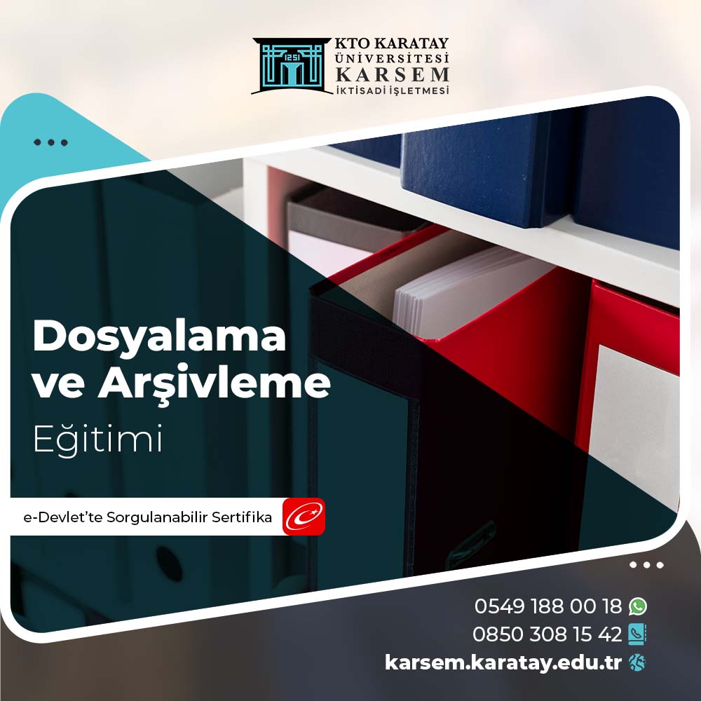 Dosyalama ve Arşivleme Sertifika Programı