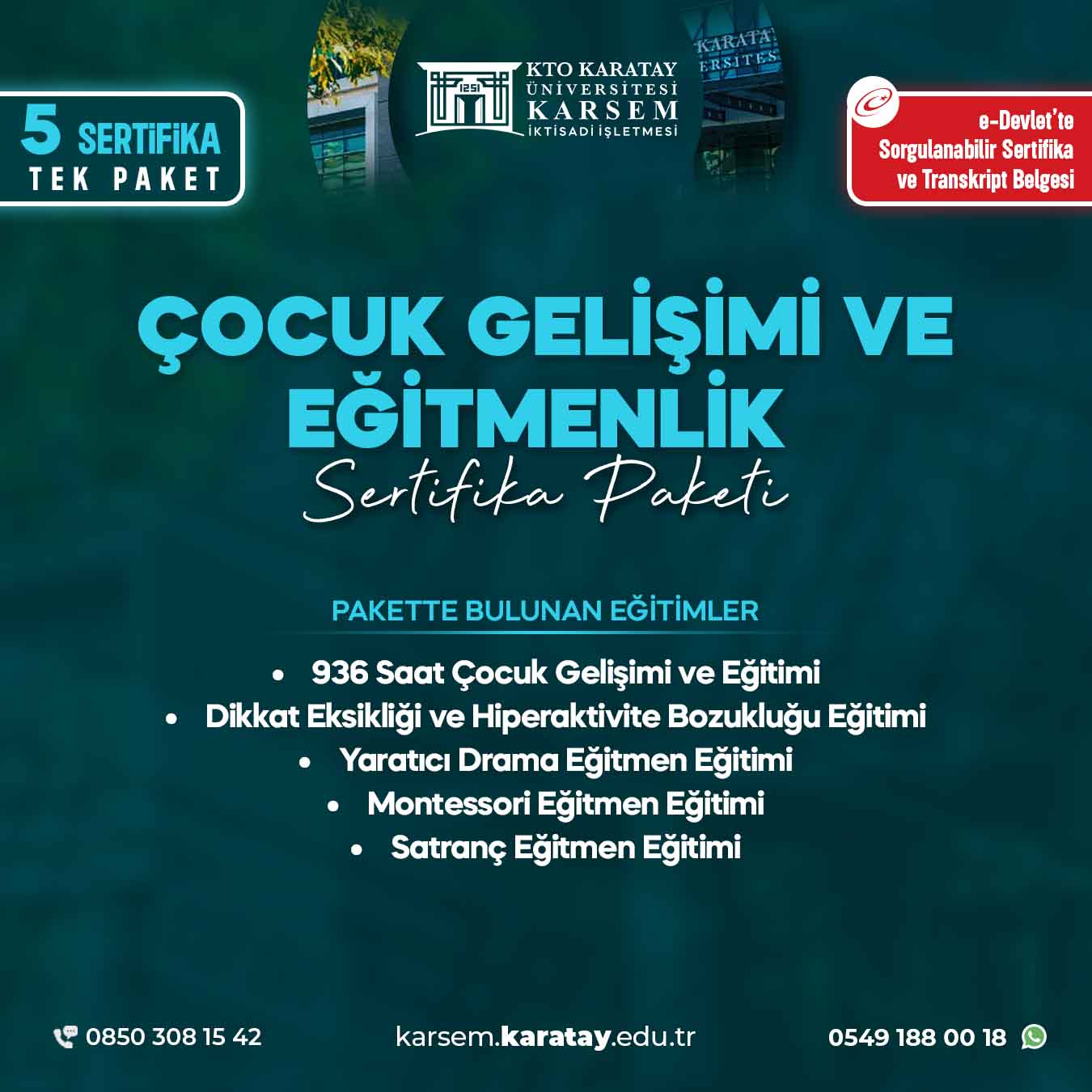 Çocuk Gelişimi ve Eğitmenlik Sertifika Paketi