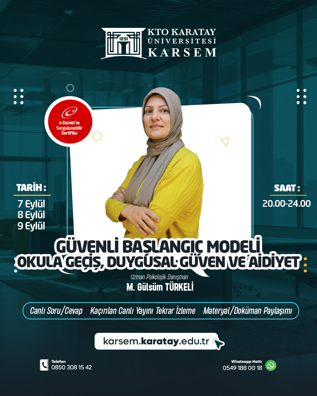 Güvenli Başlangıç Modeli Okula Geçiş, Duygusal Güven ve Aidiyet Eğitimi