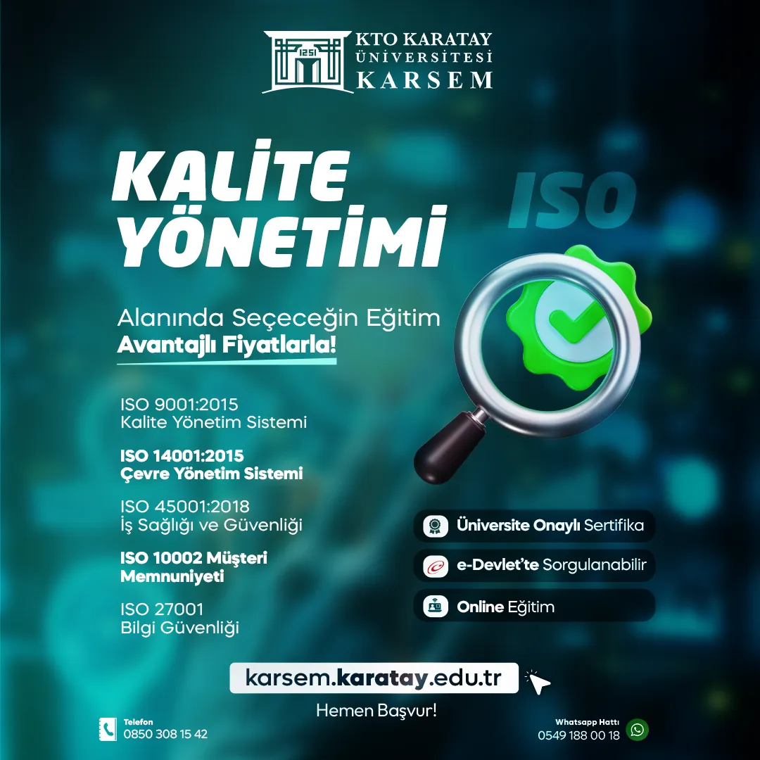 ISO | Alana Özel Sertifika Programları