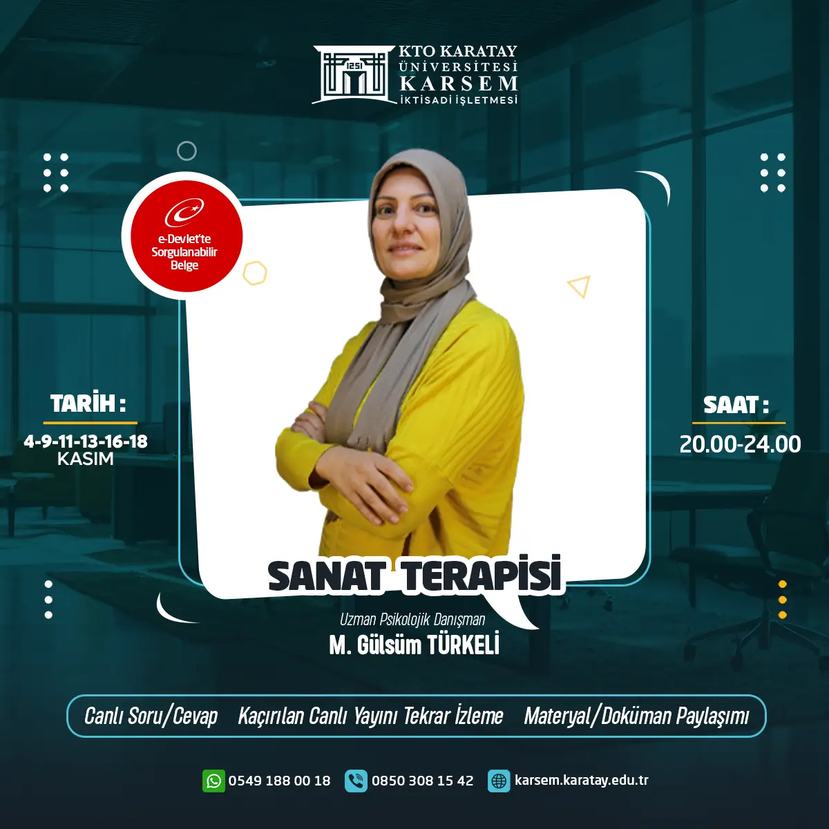 Sanat Terapisi Eğitim Programı (CANLI)