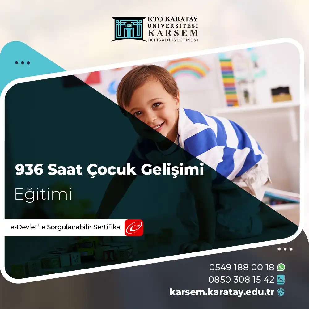 936 Saat Çocuk Gelişimi ve Eğitimi Sertifika Programı