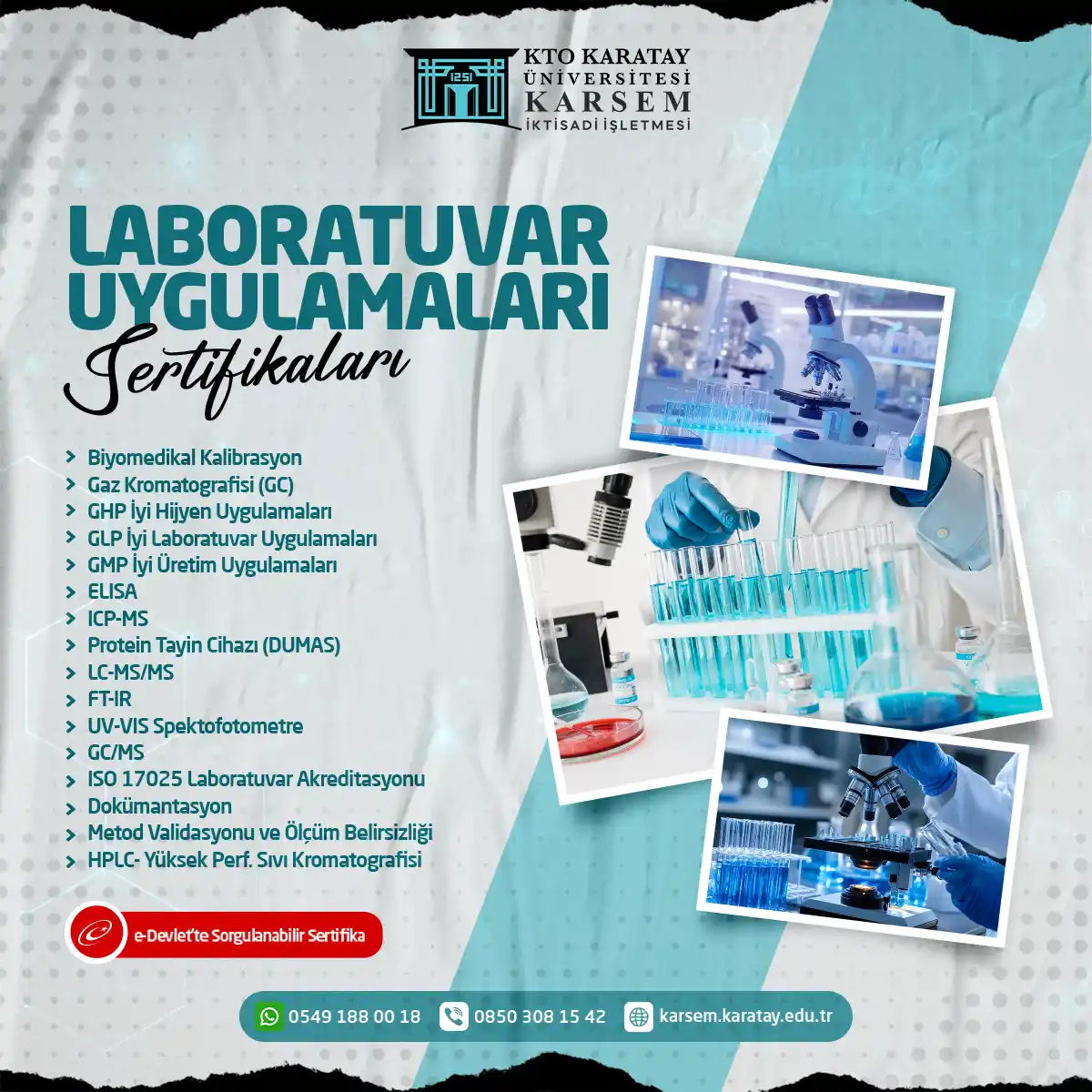 Kimya ve Laboratuvar Sertifikaları