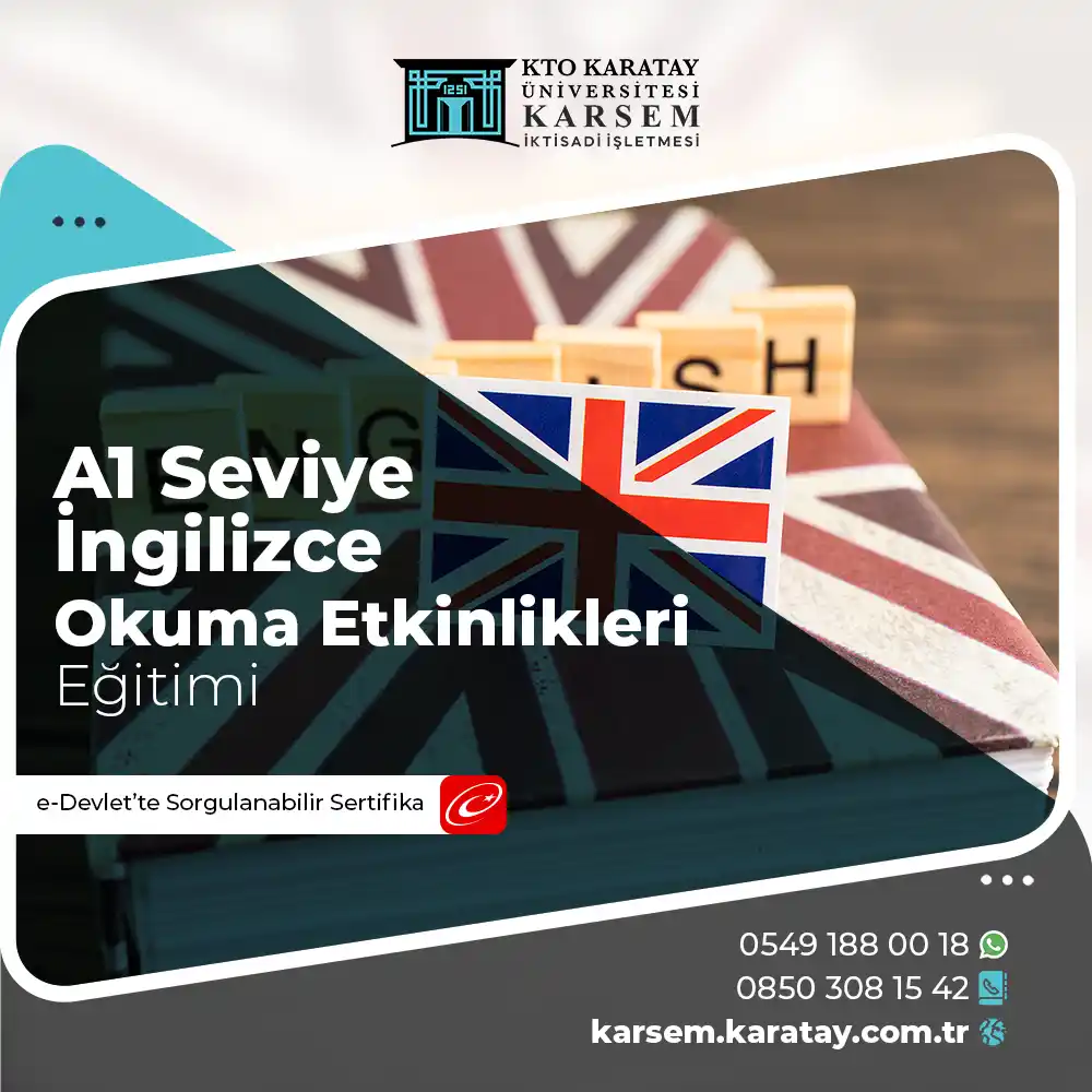 A1 Seviye İngilizce Okuma Etkinlikleri Eğitimi Sertifika Programı