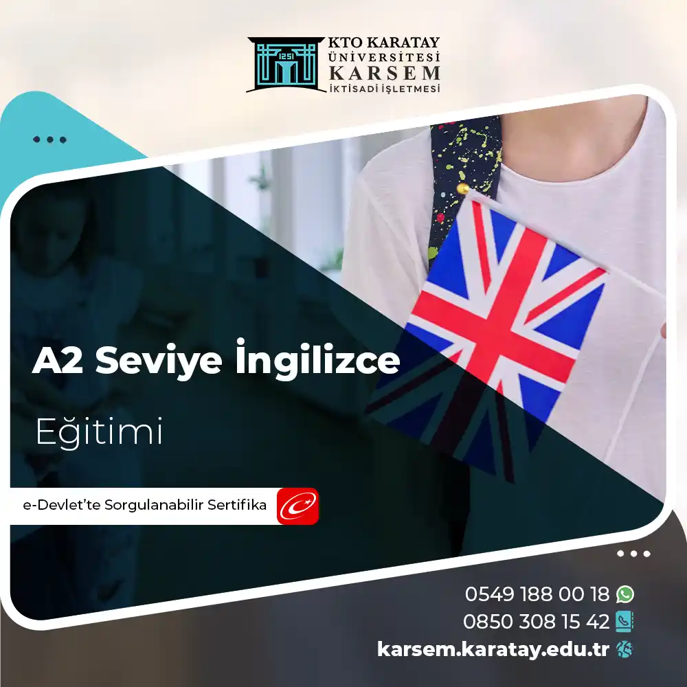 A2 Seviye İngilizce Eğitimi Sertifika Programı