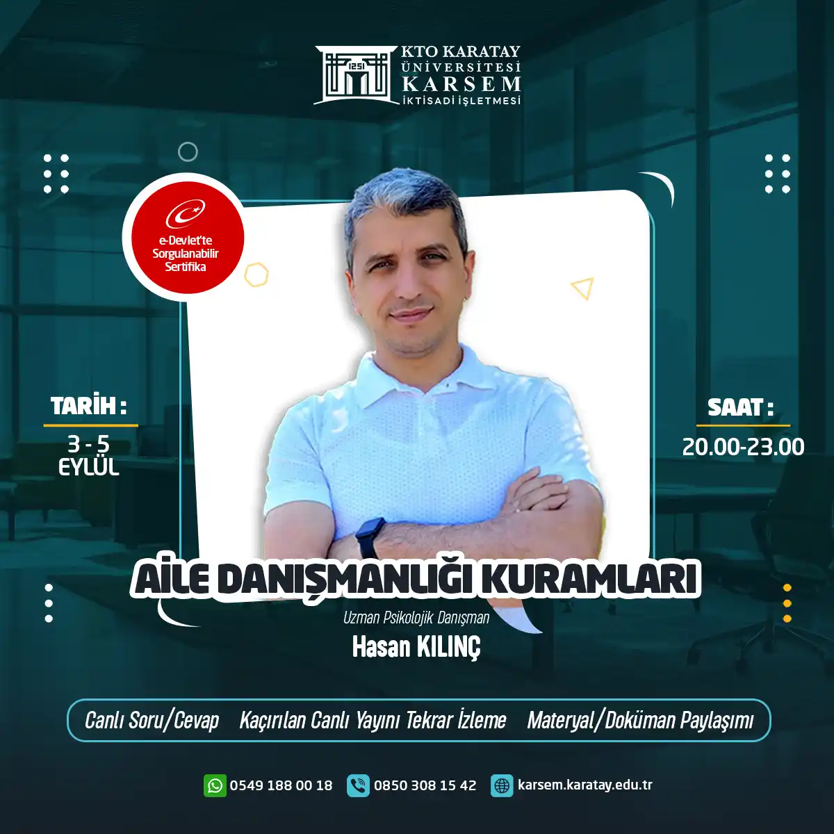 Aile Danışmanlığı Kuramları Eğitimi