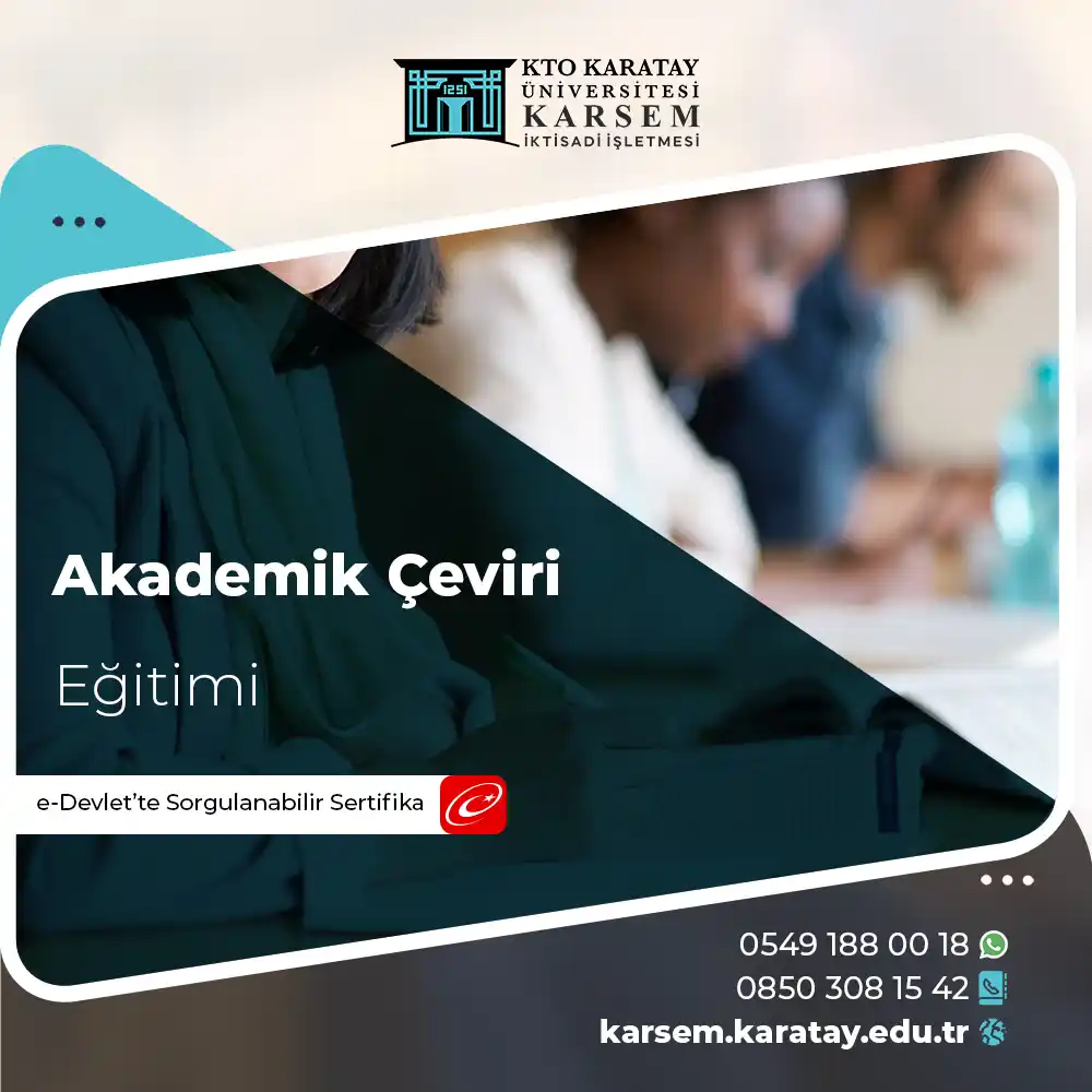 Akademik Çeviri Eğitimi Sertifika Programı