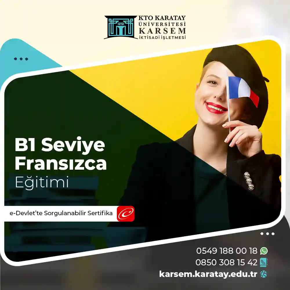 B1 Seviye Fransızca Eğitimi Sertifika Programı