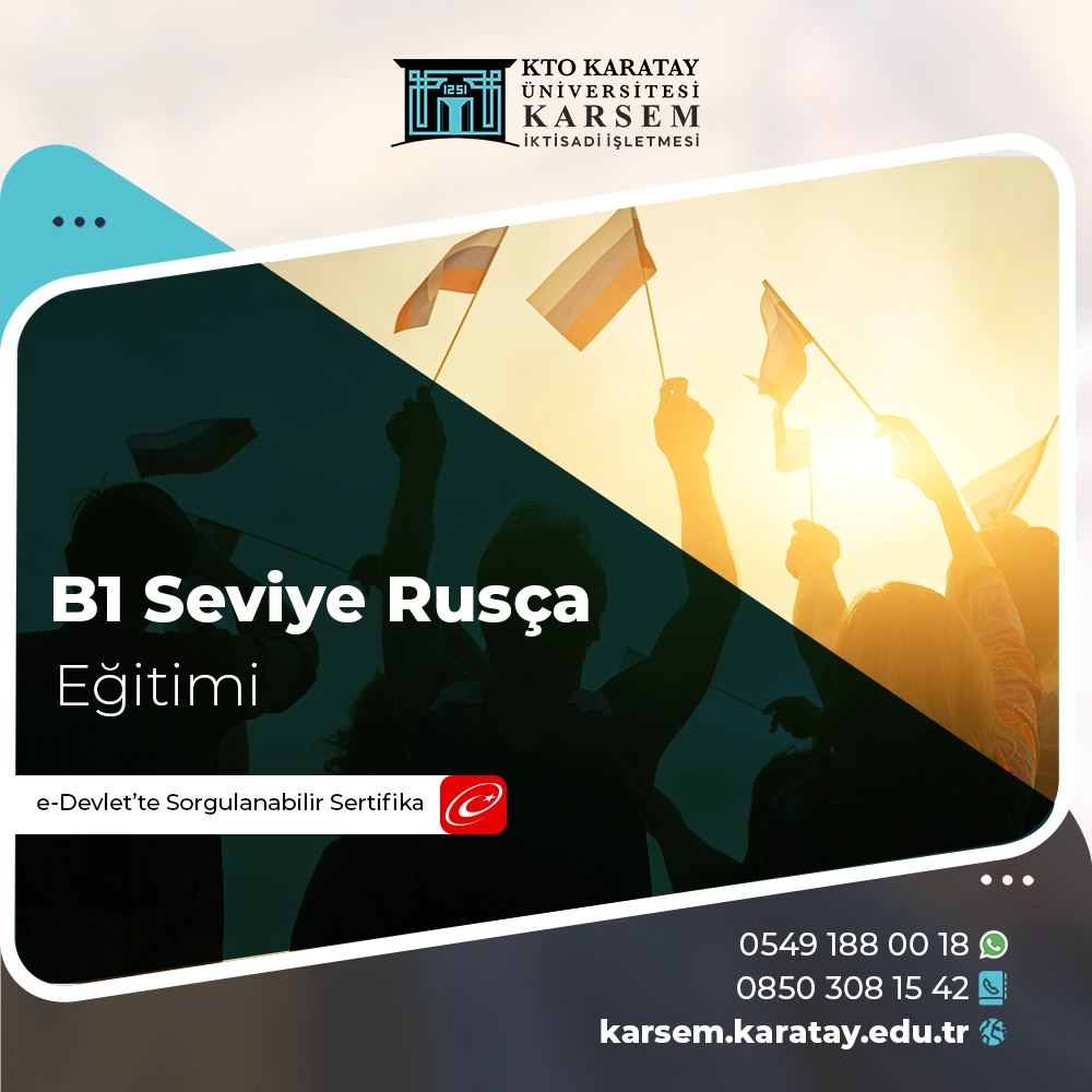 B1 Seviye Rusça Eğitimi Sertifika Programı