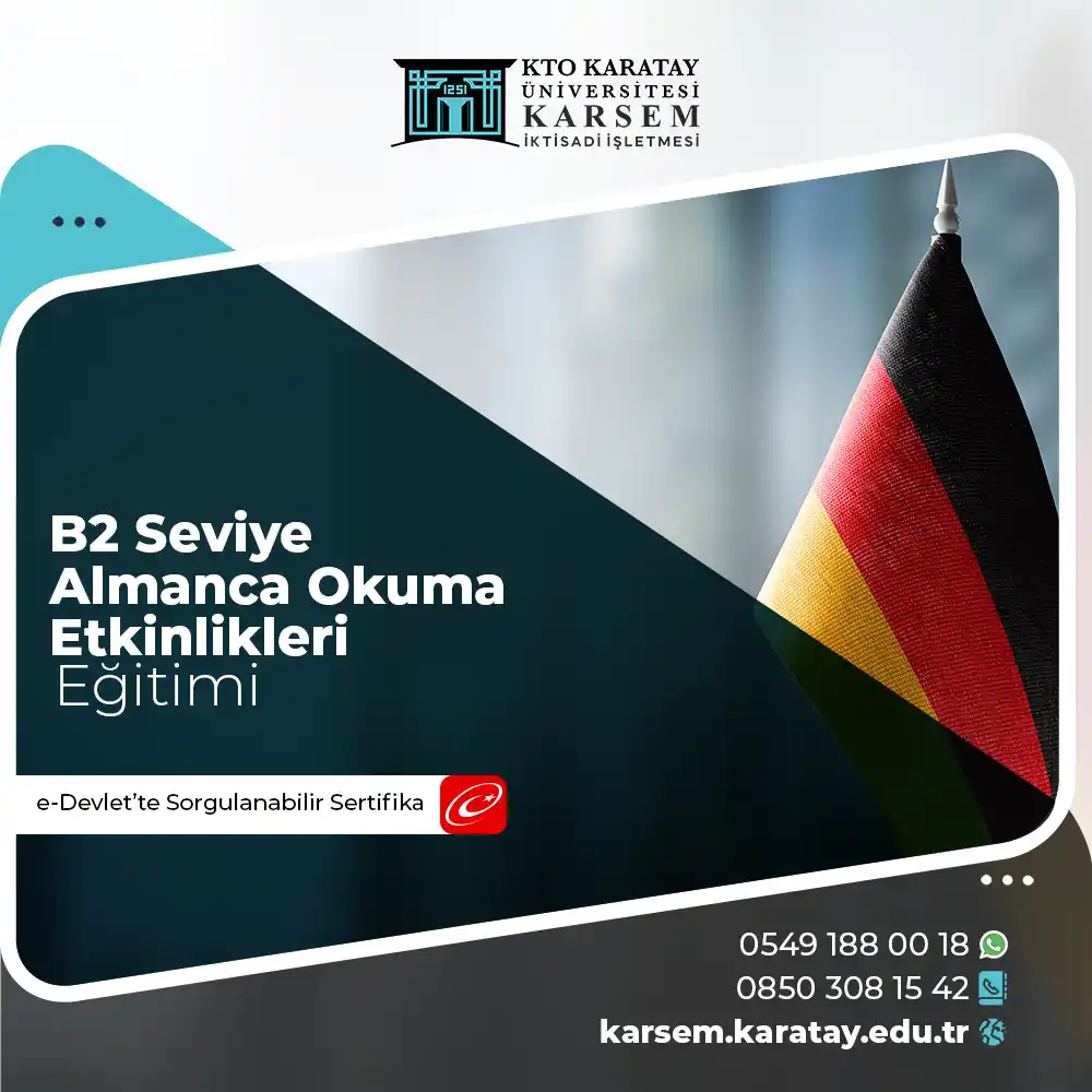 B2 Seviye Almanca Okuma Etkinlikleri Eğitimi Sertifika Programı