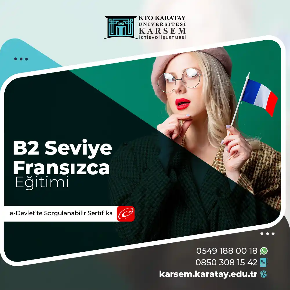 B2 Seviye Fransızca Eğitimi Sertifika Programı