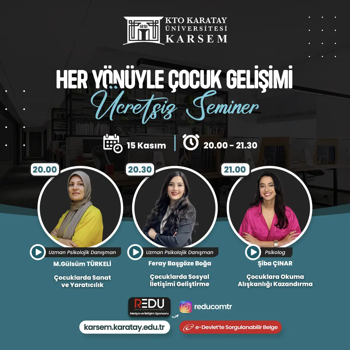 Her Yönüyle Çocuk Gelişimi Seminer Programı