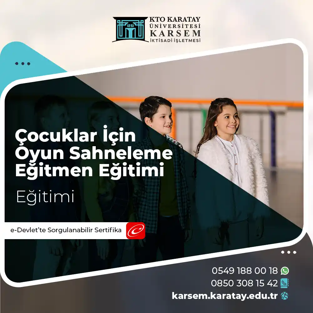 Çocuklar İçin Oyun Sahneleme Eğitmen Eğitimi Sertifika Programı