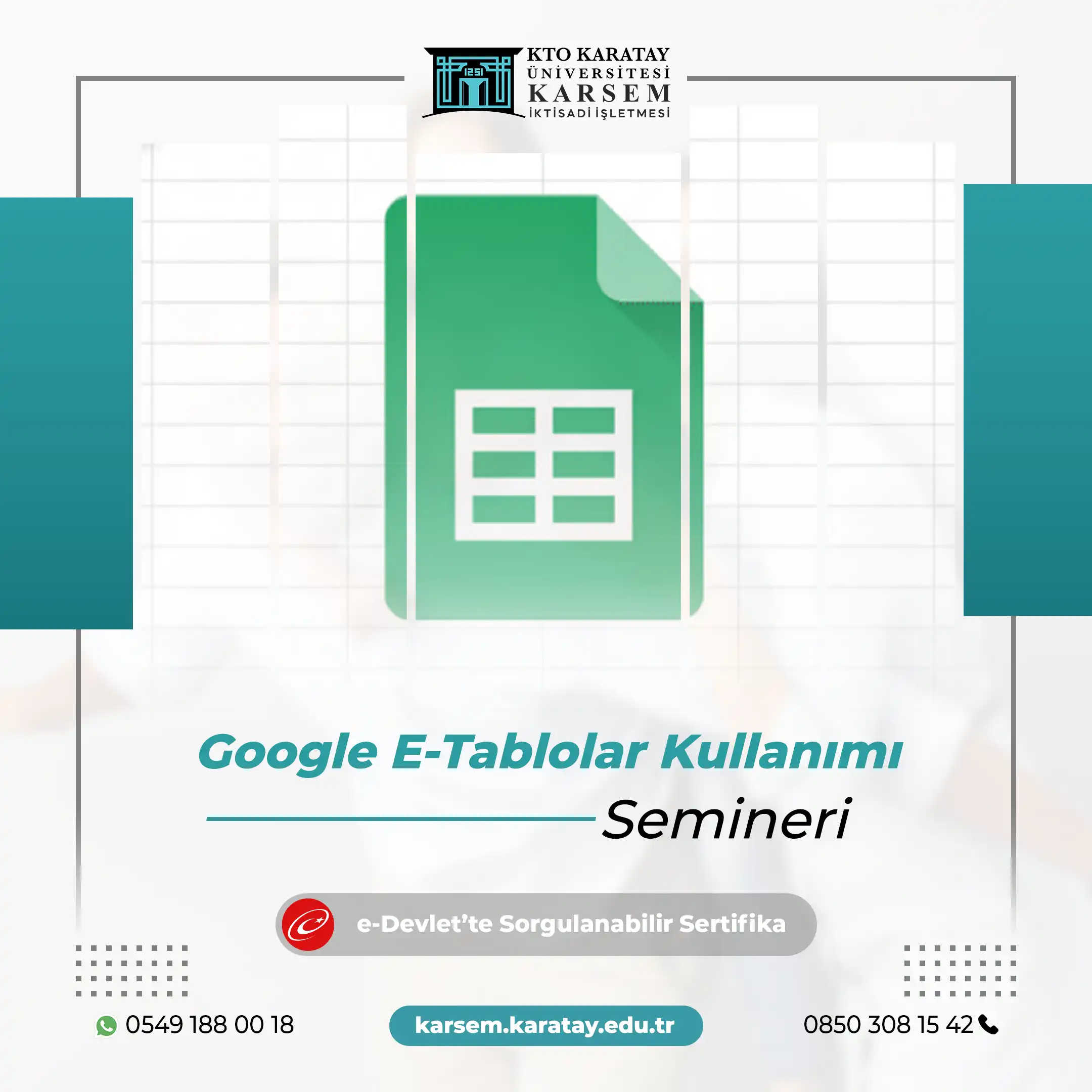 Google E-Tablolar Kullanımı Semineri