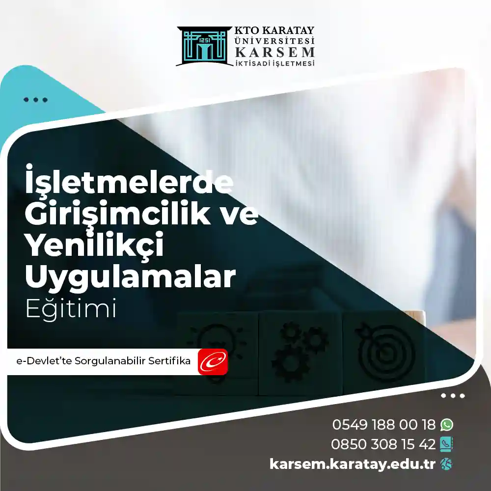 İşletmelerde Girişimcilik ve Yenilikçi Uygulamalar Sertifika Programı