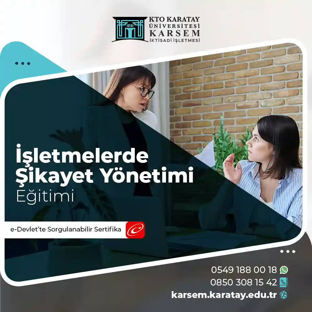 İşletmelerde Şikayet Yönetimi Sertifika Programı