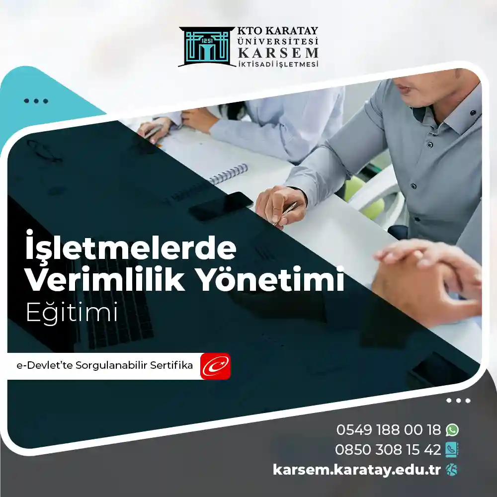 İşletmelerde Verimlilik Yönetimi Sertifika Programı