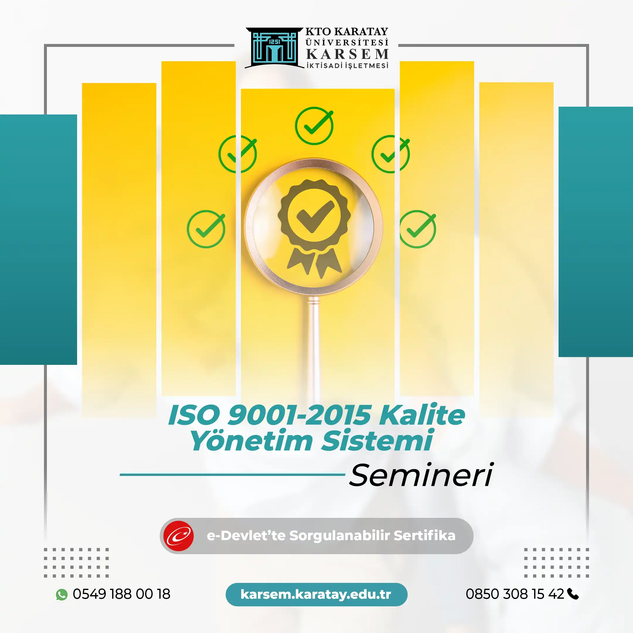 ISO 9001-2015 Kalite Yönetim Sistemi Semineri