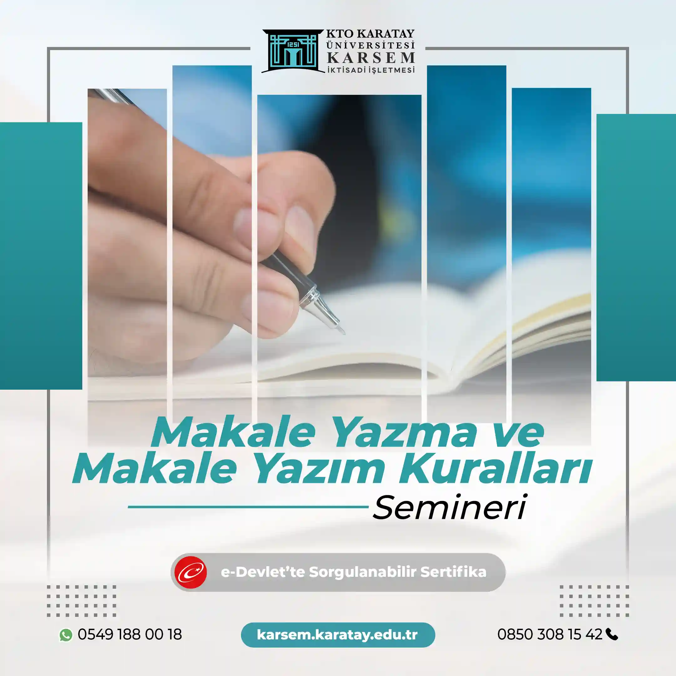 Makale Yazma ve Makale Yazım Kuralları Semineri