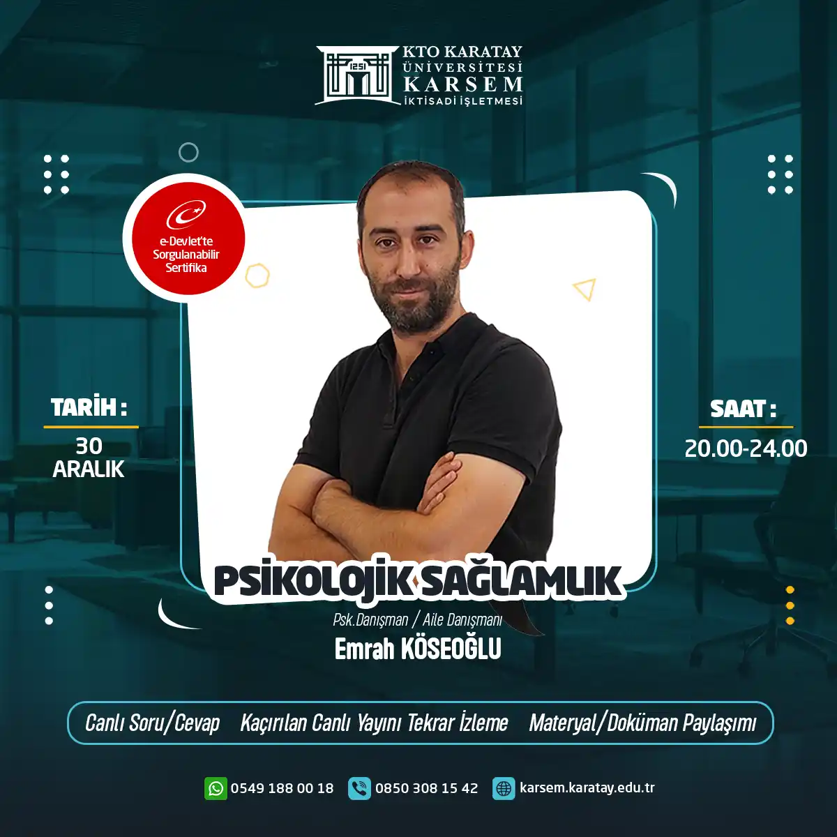 Psikolojik Sağlamlık Eğitimi (CANLI)