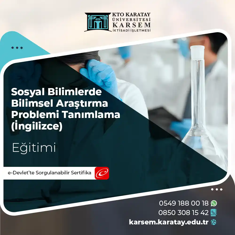 Sosyal Bilimlerde Bilimsel Araştırma Problemi Tanımlama (İngilizce) Sertifika Programı