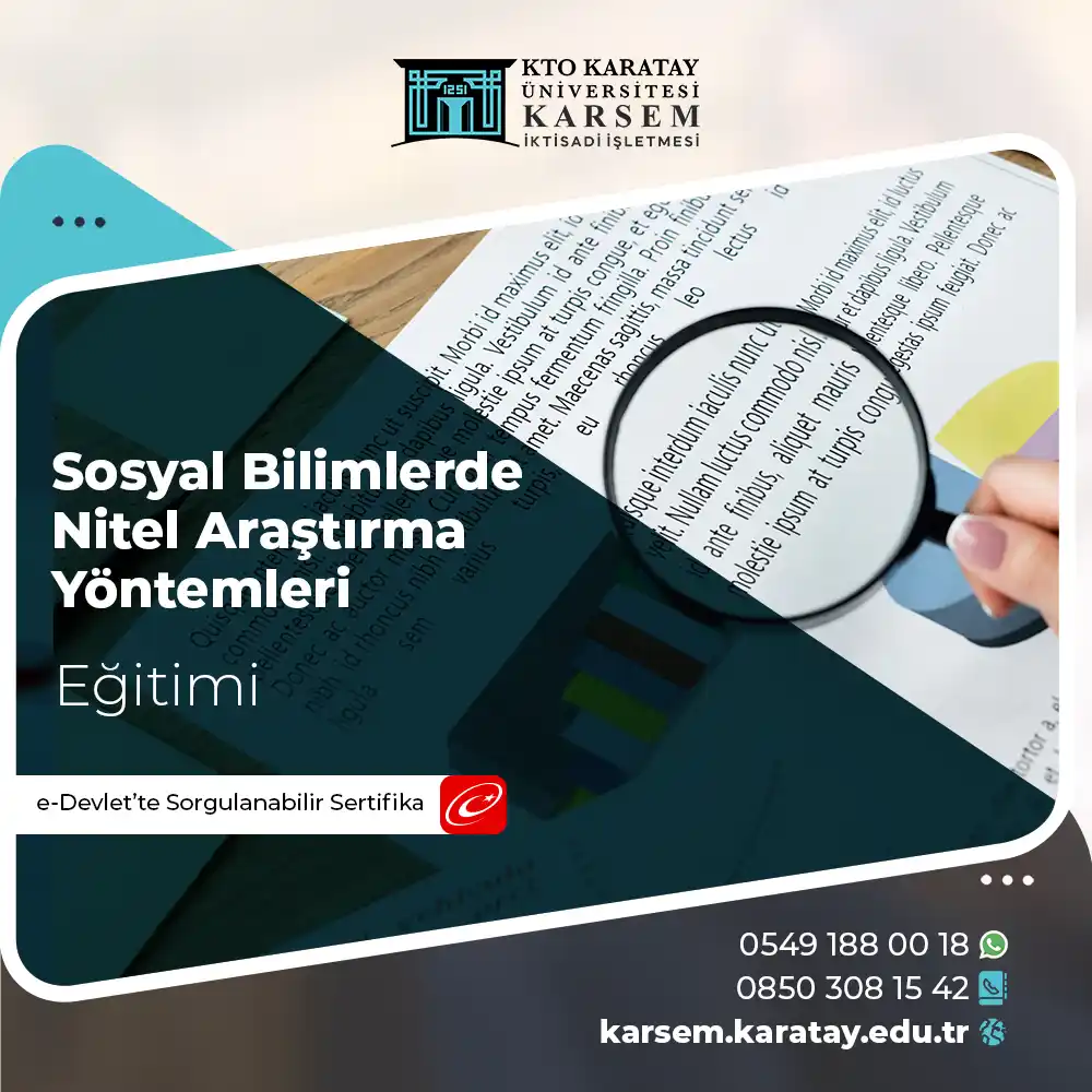 Sosyal Bilimlerde Nitel Araştırma Yöntemleri Sertifika Programı