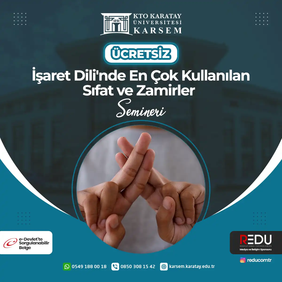 Ücretsiz - İşaret Dili'nde En Çok Kullanılan Sıfat ve Zamirler Semineri