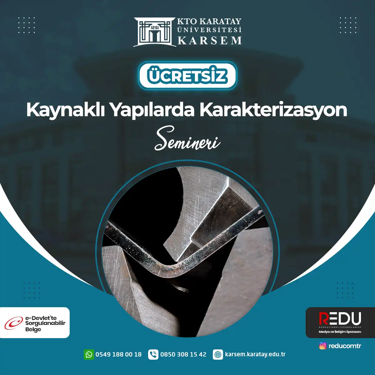 Ücretsiz -Kaynaklı Yapılarda Karakterizasyon Semineri