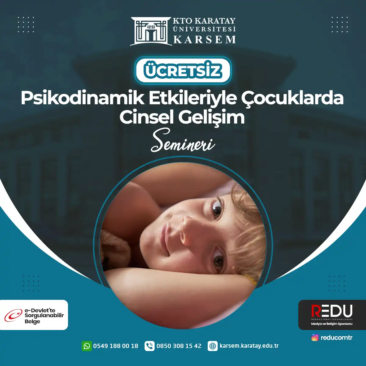 Ücretsiz - Psikodinamik Etkileriyle Çocuklarda Cinsel Gelişim Semineri