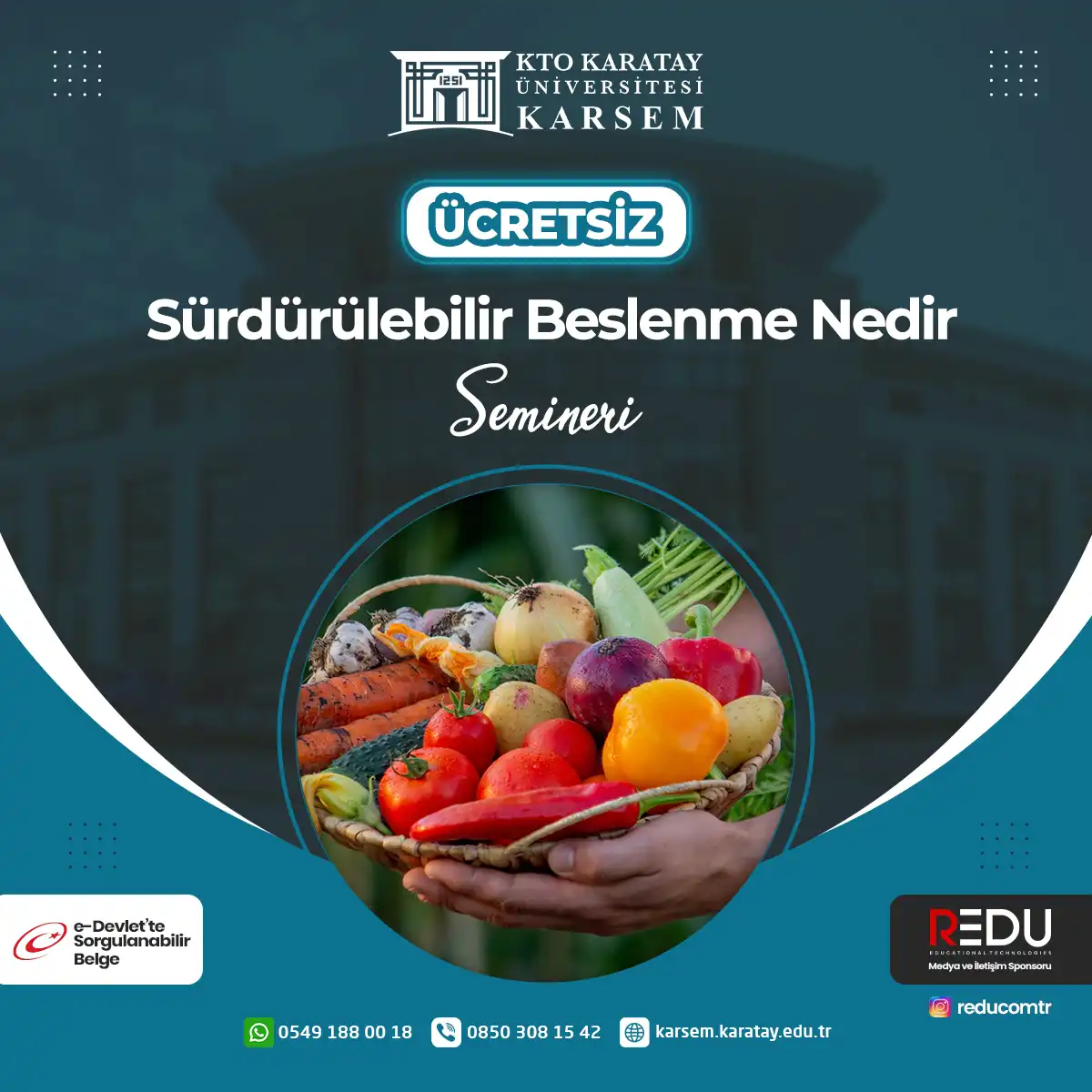 Ücretsiz - Sürdürülebilir Beslenme Nedir Semineri