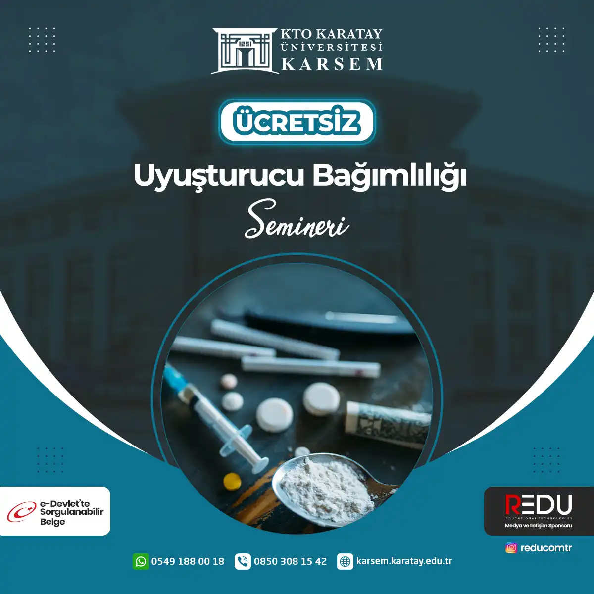 Ücretsiz - Uyuşturucu Bağımlılığı Semineri