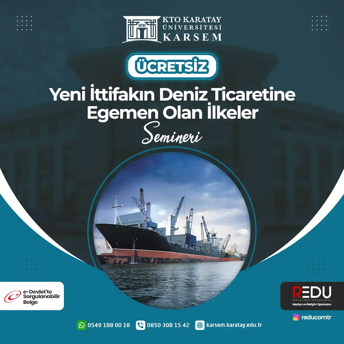 Ücretsiz - Yeni İttifakın Deniz Ticaretine Egemen Olan İlkeler Semineri