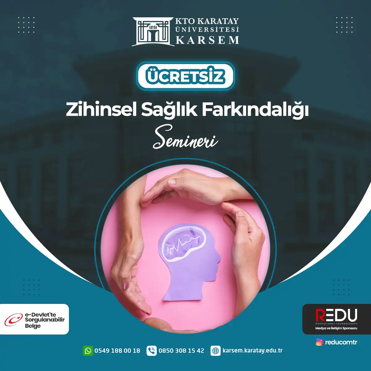 Ücretsiz - Zihinsel Sağlık Farkındalığı Semineri