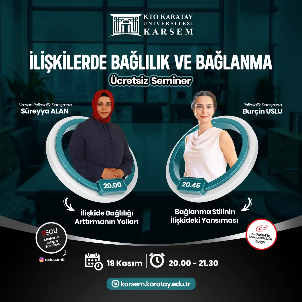 İlişkilerde Bağlılık ve Bağlanma Seminer Programı